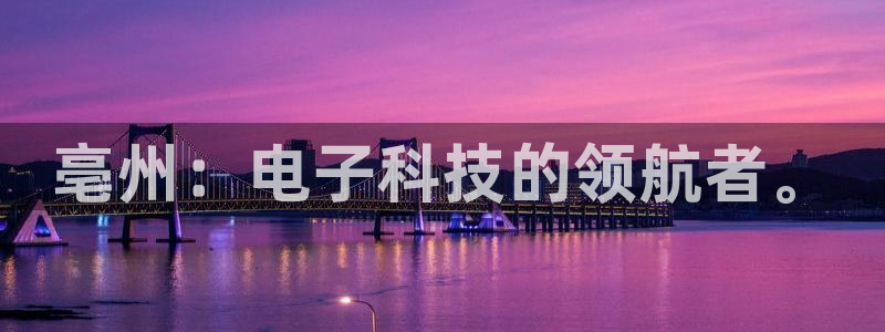 赢彩网体育凯捷平台注册：亳州：电子科技的领航者。