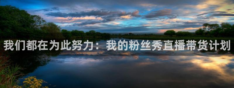 赢彩网平台注册：我们都在为此努力：我的粉丝秀直播带货计划